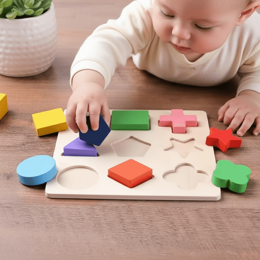 Montessori Wooden Shape Puzzle | Early Learning Sorting Toy