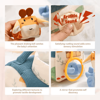 AnimalHouse™ Soft Sensory Baby Play House | Plush Animal Activity Toy