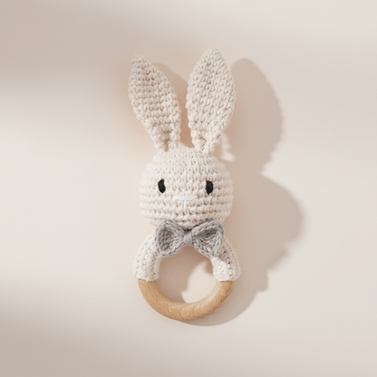 BunnyRattle™ Crochet Baby Rattle Toy | Soft Teething Ring for Newborns & Infants