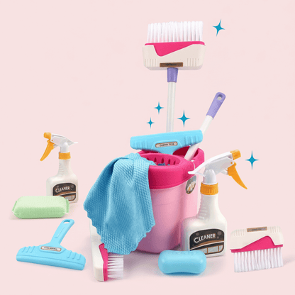 Little Helper Cleaning Set™ – Kids Housework Role Play Cleaning Kit | Mop, Brush, Bucket, Sprayer & Tools