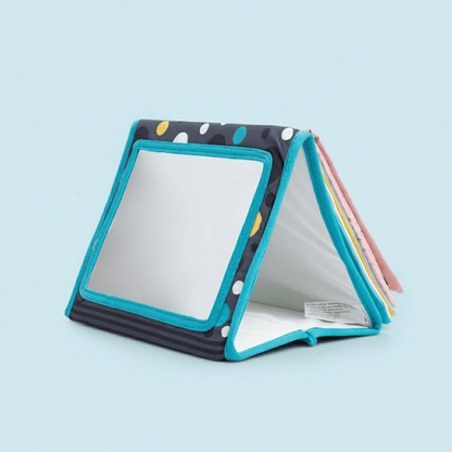 Sensory Mirror Book™ | Tummy Time High-Contrast Crinkle Book with Safe Baby Mirror