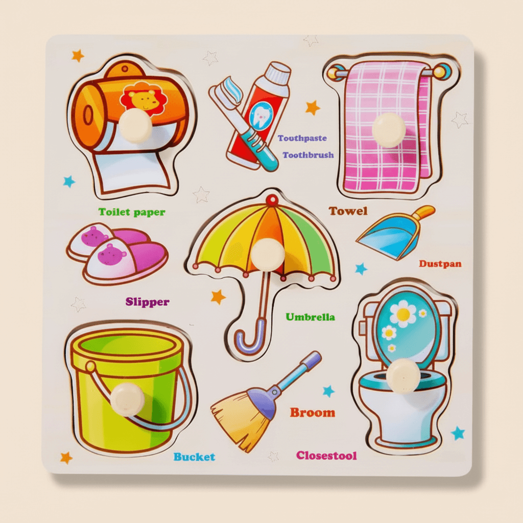 Montessori Shape Match Puzzle™ – Wooden Pattern & Cognitive Matching Toy for Toddlers