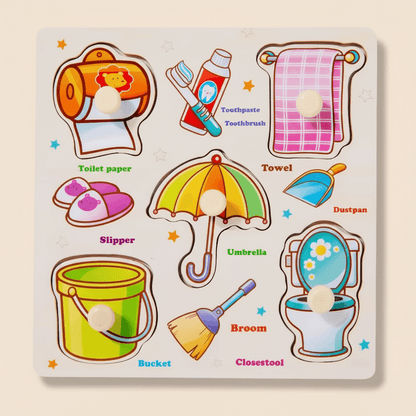 Montessori Shape Match Puzzle™ – Wooden Pattern & Cognitive Matching Toy for Toddlers