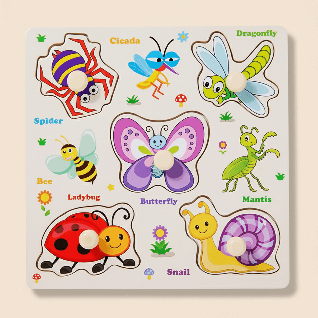 Montessori Shape Match Puzzle™ – Wooden Pattern & Cognitive Matching Toy for Toddlers