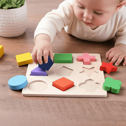 Montessori Wooden Shape Puzzle | Early Learning Sorting Toy
