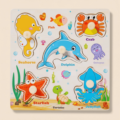 Montessori Shape Match Puzzle™ – Wooden Pattern & Cognitive Matching Toy for Toddlers