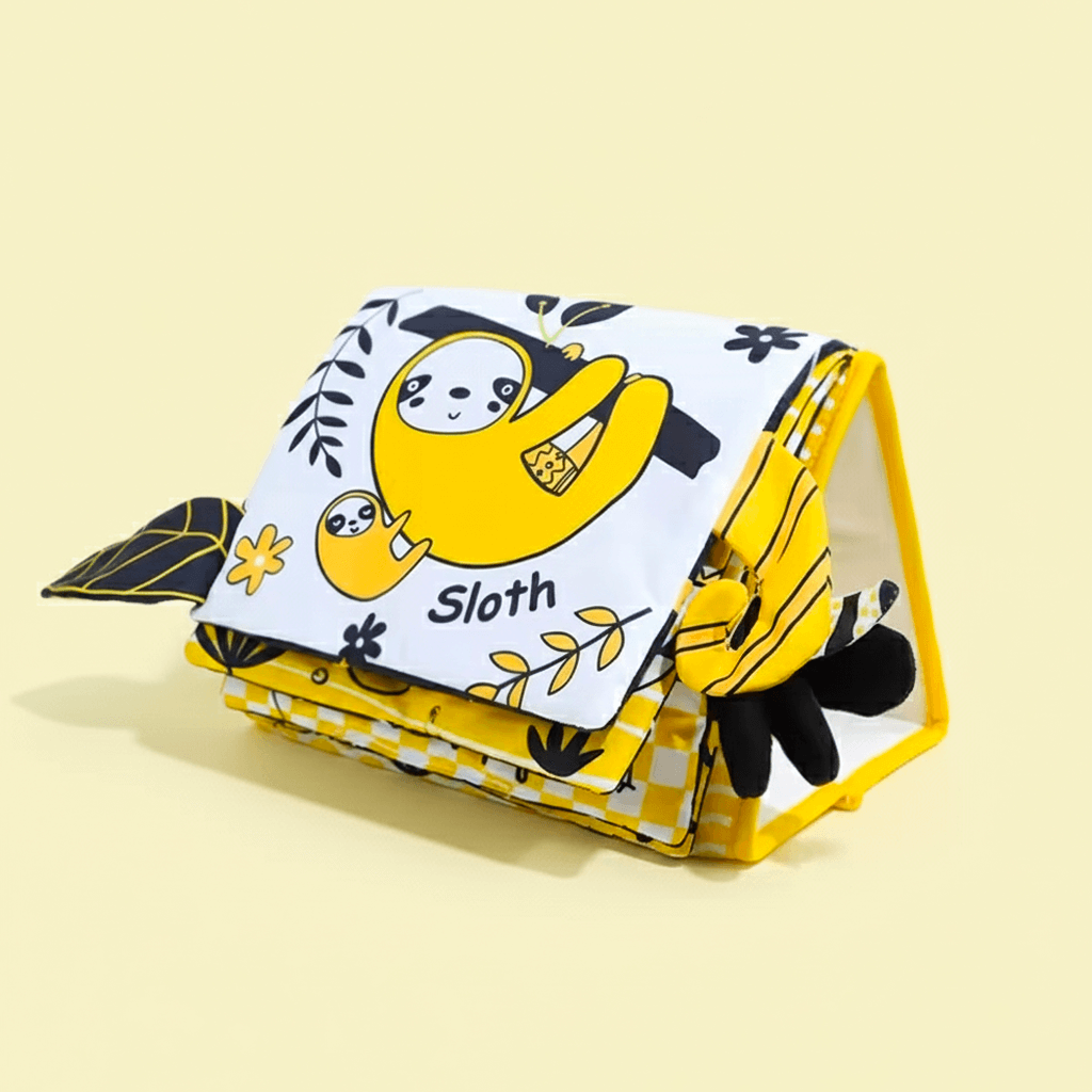 Sensory Mirror Book™ | Tummy Time High-Contrast Crinkle Book with Safe Baby Mirror